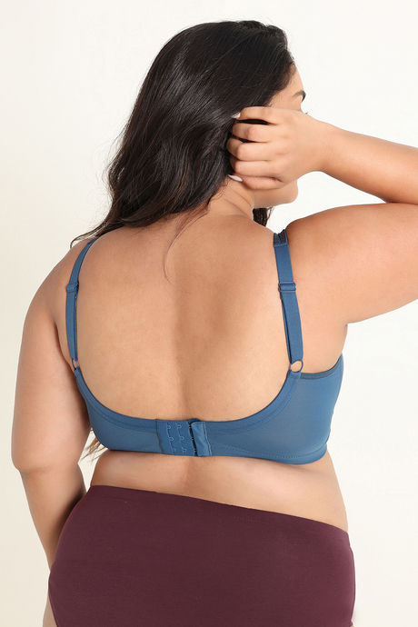 Zivame True Curv Single Layered Non Wired Full Coverage Super Support Bra - Real Teal — image 4